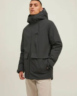 JACK&JONES - GIUBBINO PARKA UOMO NERO