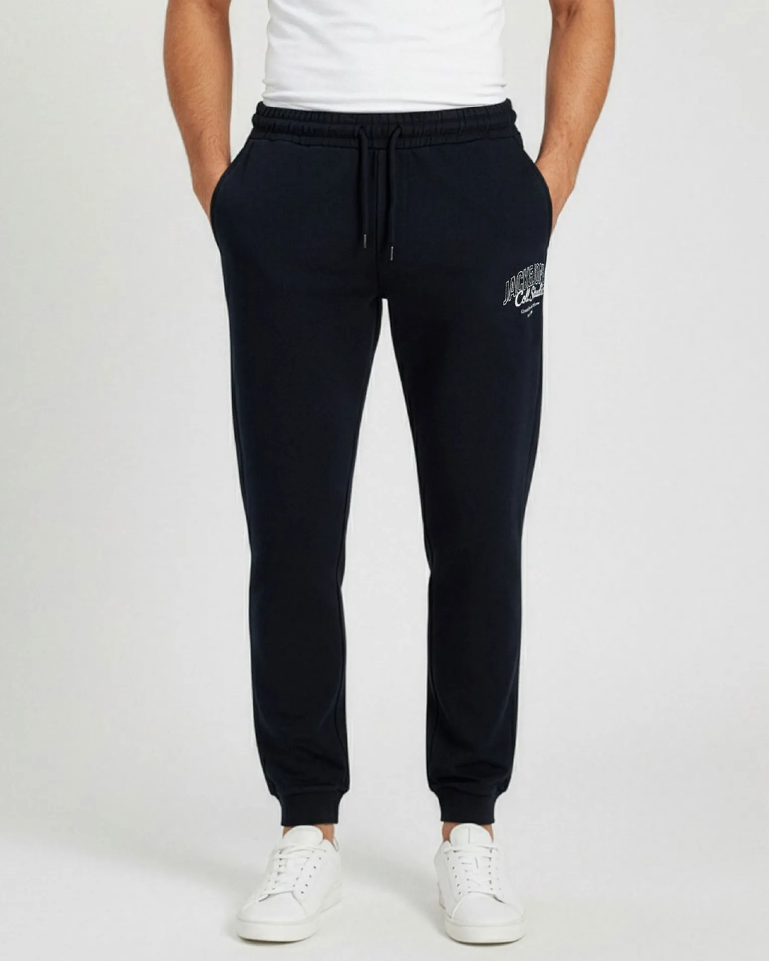JACK&JONES - PANTALONE FELPA BLU DA UOMO GORDON MAKOTO