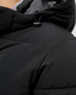JACK & JONES - PIUMINO NERO DA UOMO IDROREPELLENTE CON CAPPUCCIO