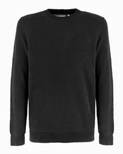JACK&JONES - PULLOVER GIROCOLLO NERO DA UOMO