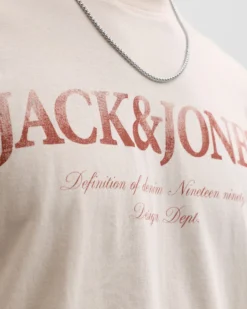 JACK & JONES - TSHIRT MANICA CORTA BEIGE DA UOMO