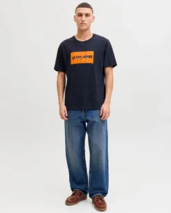 JACK & JONES - TSHIRT MANICA CORTA BLU DA UOMO