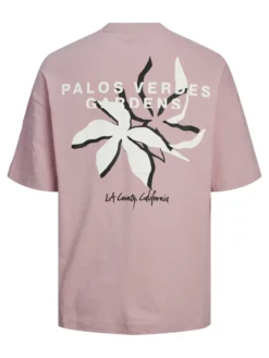 JACK&JONES  T-SHIRT ROSA DA UOMO OVERSIZE