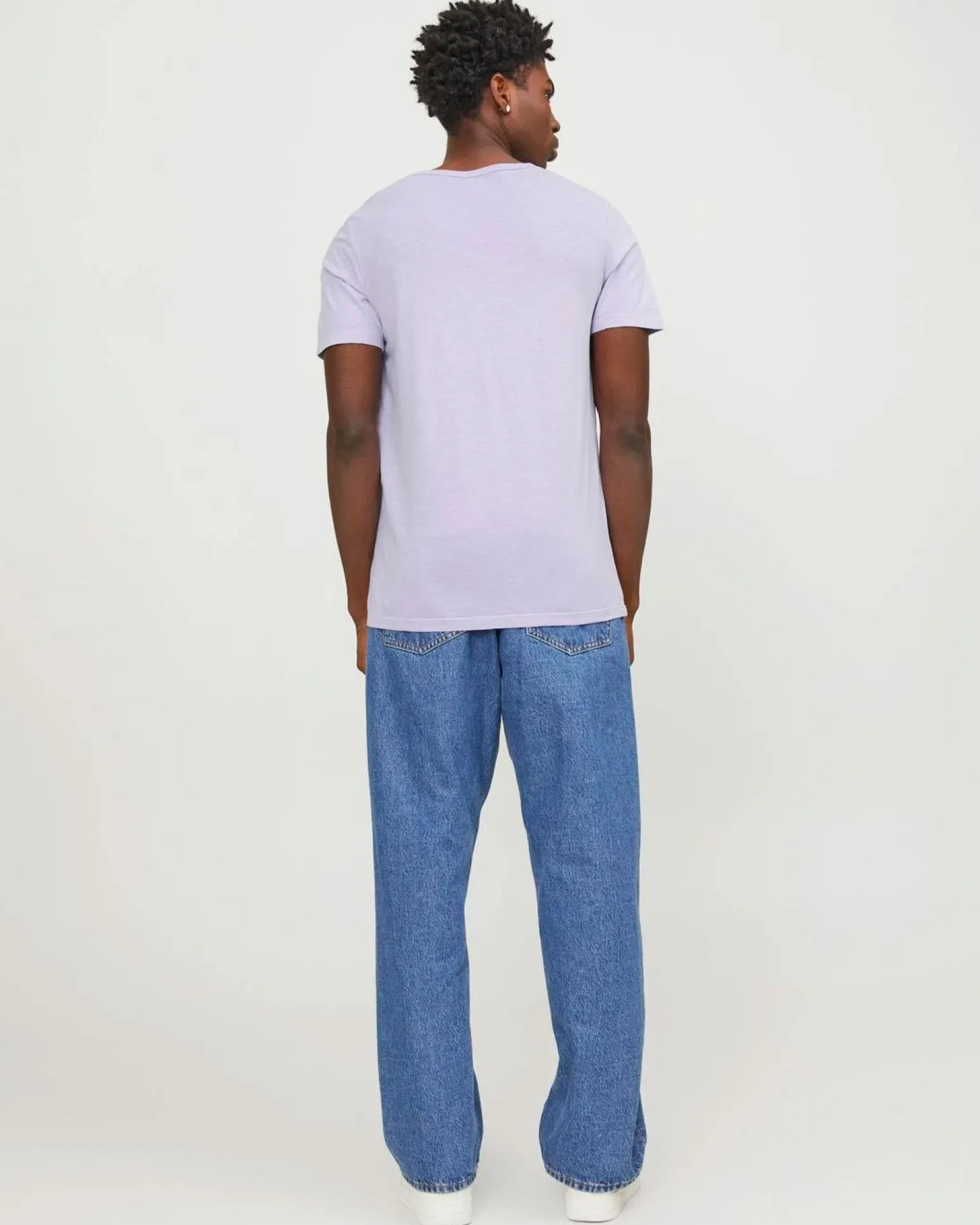 JACK&JONES T-SHIRT UOMO LILLA IN COTONE