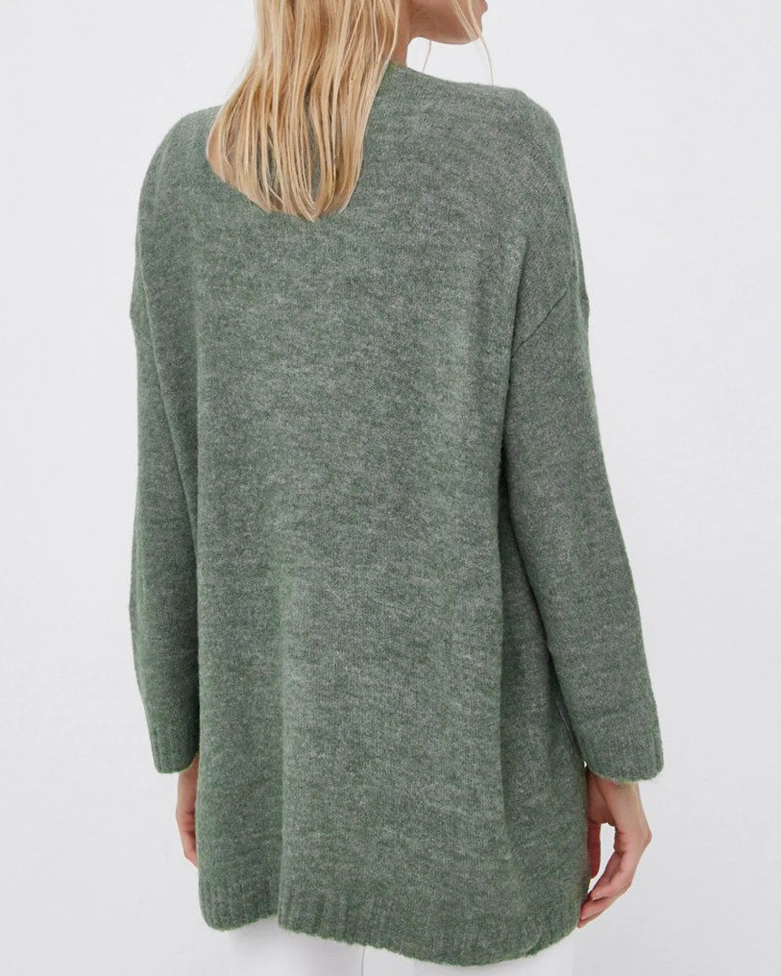 JACQUELINE DE YONG - Cardigan Elanora manica lunga knit noos verde