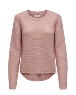 JACQUELINE DE YONG - MAGLIA PULLOVER GIROCOLLO ROSA ANTICO