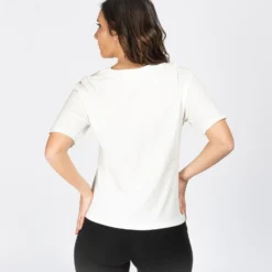 JACQUELINE de YONG - T-SHIRT MANICA CORTA BIANCA IN COTONE CON SCRITTA FLORIDA