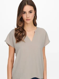 JACQUELINE DE YONG - TSHIRT MEZZA MANICA PERLA DA DONNA