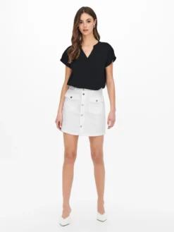 JACQUELINE DE YONG - TSHIRT MEZZA MANICA NERA DA DONNA