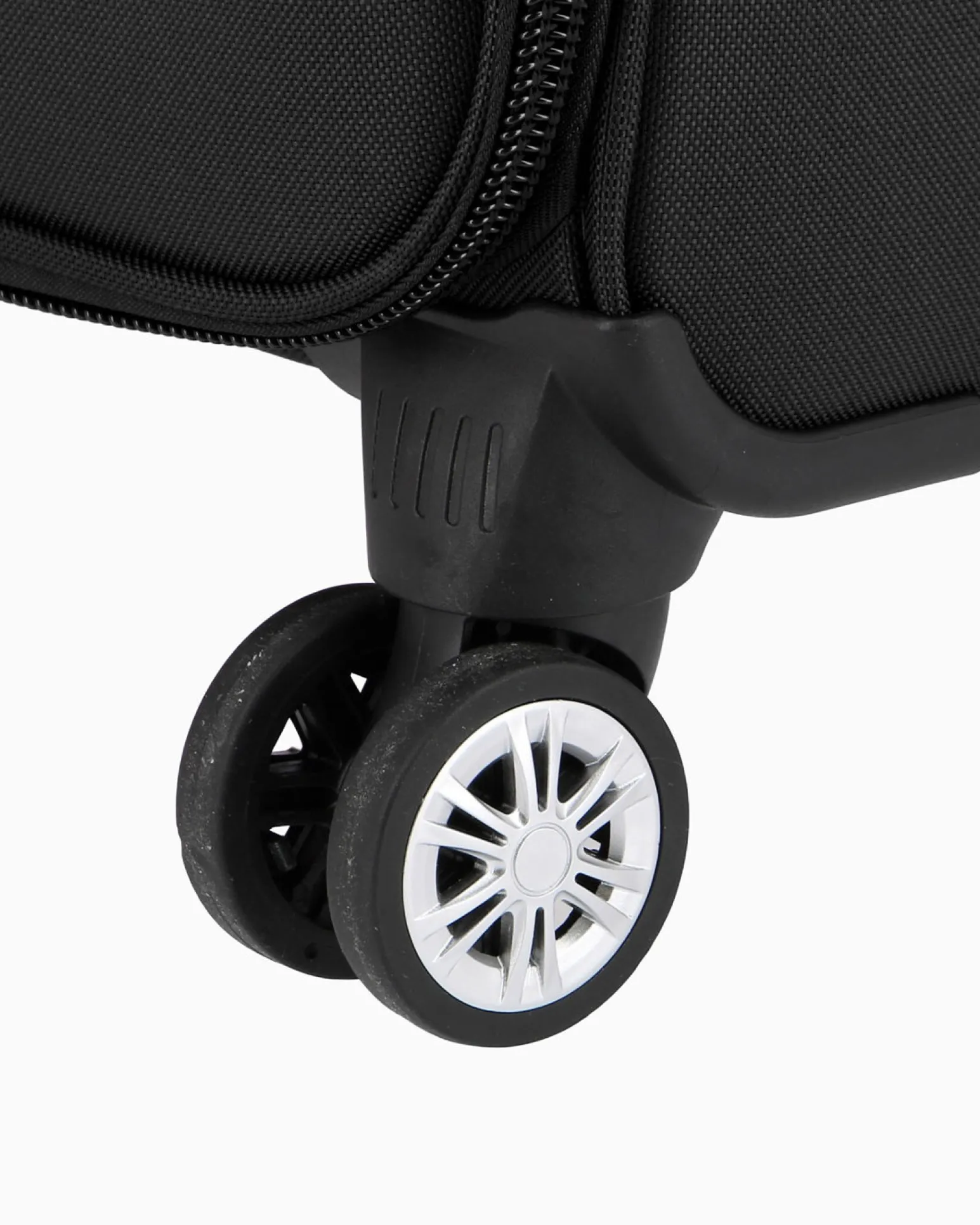 JAGUAR - TROLLEY NERO IN TESSUTO CON DOPPIA TASCA FRONTALE, COMBINAZIONE TSA E 4 RUOTE