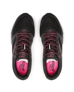 JOMA VITALY LADY - Scarpa da running nera e fucsia con tomaia in mesh traspirante