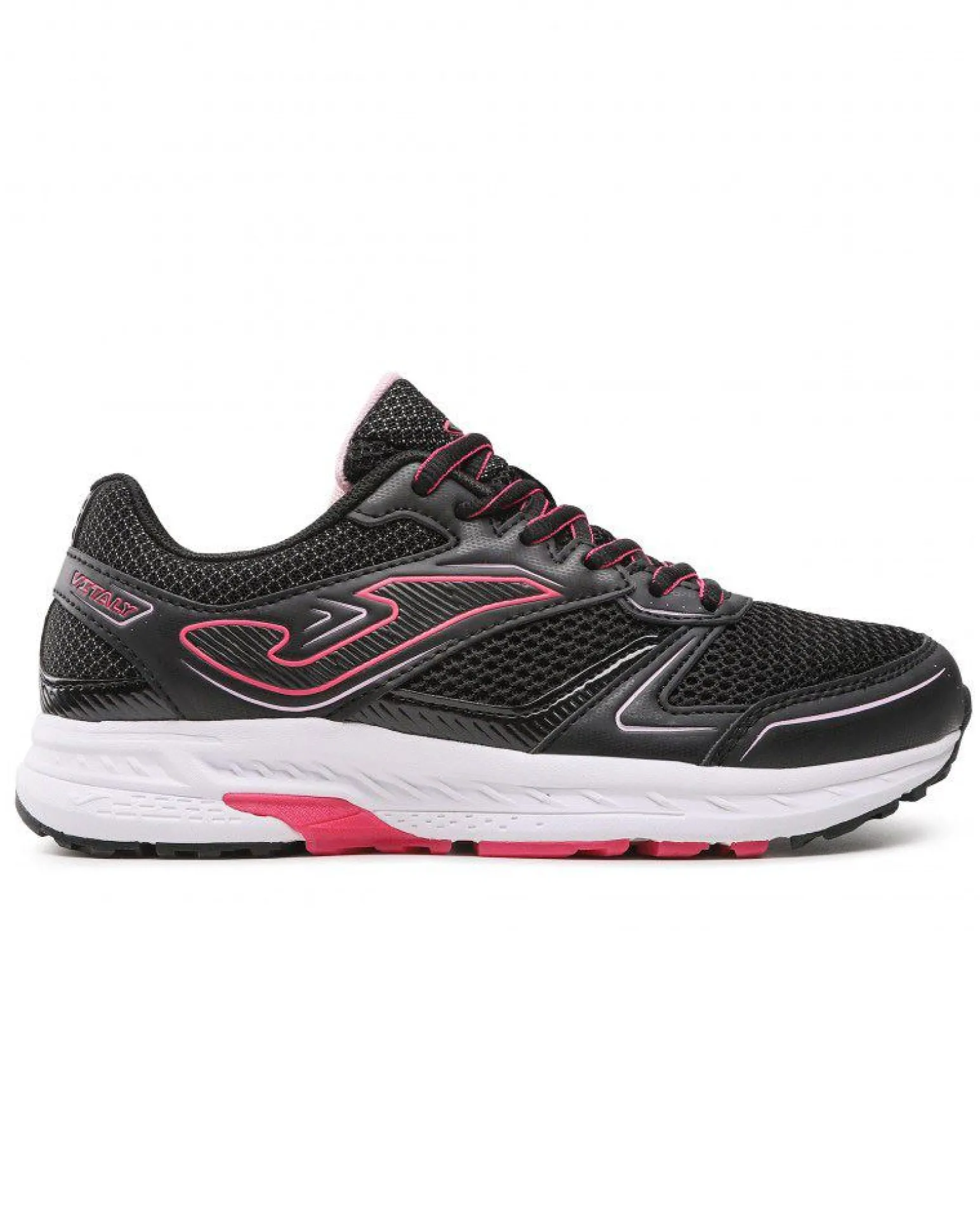 JOMA VITALY LADY - Scarpa da running nera e fucsia con tomaia in mesh traspirante
