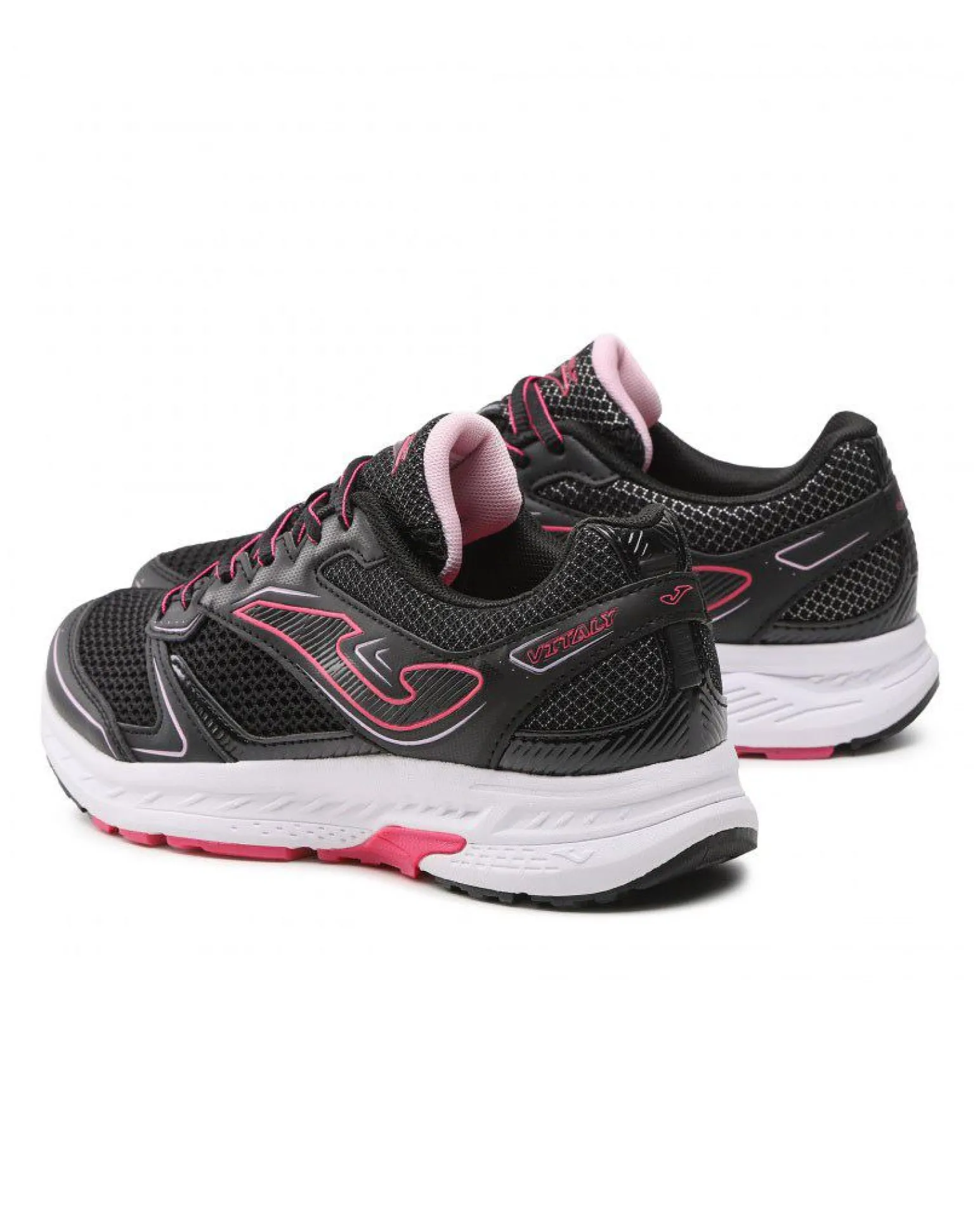 JOMA VITALY LADY - Scarpa da running nera e fucsia con tomaia in mesh traspirante