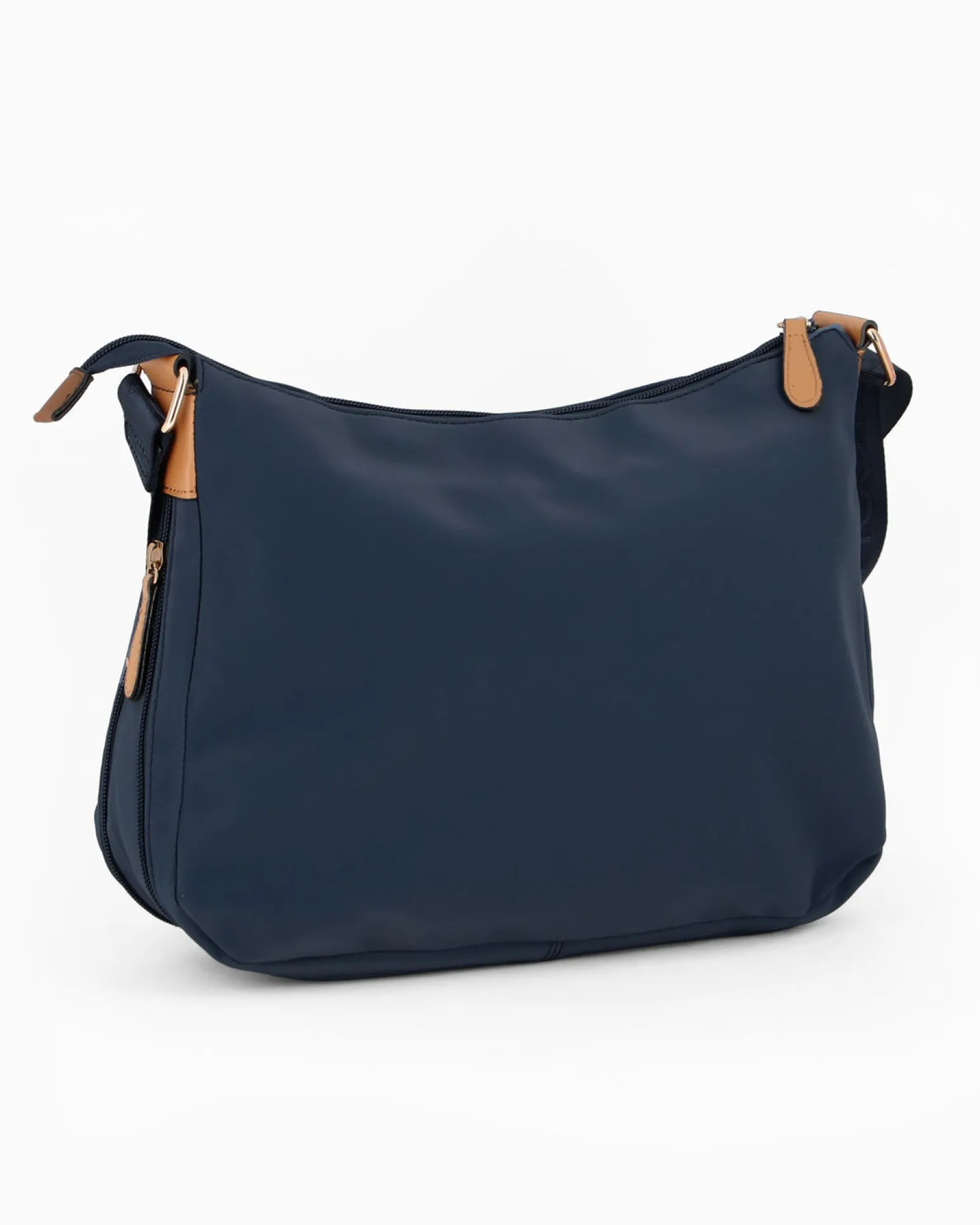 JUST GOLF - Borsa blu con doppia tasca frontale, manico regolabile e cerniera ad espansione