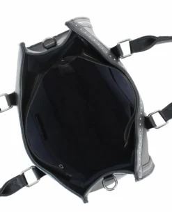 JUST GOLF - Borsa due manici nera con borchie e tracolla removibile