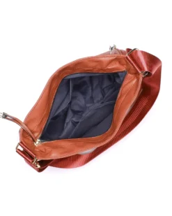 JUST GOLF - Borsa marrone con tasca frontale e tracolla regolabile