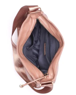 JUST GOLF - Borsa nude con tasca frontale e tracolla regolabile