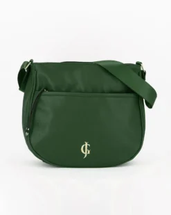 JUST GOLF - Borsa verde con tasca frontale e tracolla regolabile