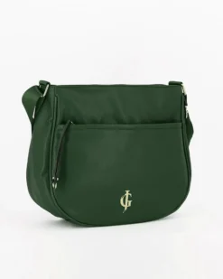 JUST GOLF - Borsa verde con tasca frontale e tracolla regolabile