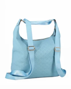 JUST GOLF - Borsa/zaino azzurra loggata con tasca frontale