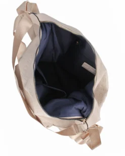 JUST GOLF - Borsa/zaino beige loggata con tasca frontale