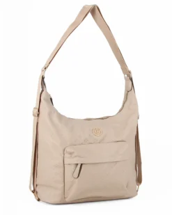 JUST GOLF - Borsa/zaino beige loggata con tasca frontale
