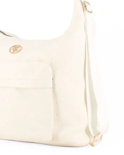 JUST GOLF - Borsa/zaino bianca loggata con tasca frontale