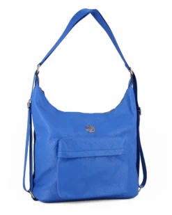 JUST GOLF - Borsa/zaino blu loggata con tasca frontale