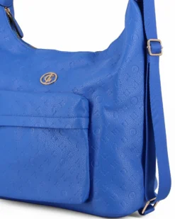 JUST GOLF - Borsa/zaino blu loggata con tasca frontale