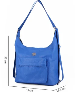 JUST GOLF - Borsa/zaino blu loggata con tasca frontale
