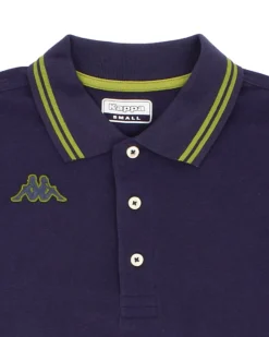 KAPPA - POLO BLU NOTTE  DA UOMO CON BORDINO A CONTRASTO LOGO MALTAX 5
