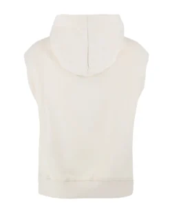 KEITH HARI - DONNA GILET  BEIGE TAGLIO VIVO