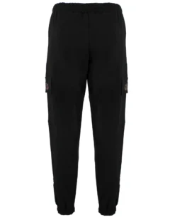 KEITH HARI - DONNA PANTALONE TUTA NERO CON TASCONI