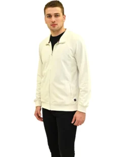 KEY UP - FELPA BEIGE DA UOMO FULL ZIP