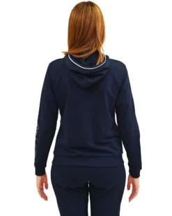 KEY UP - FELPA BLU DA DONNA CON CAPPUCCIO