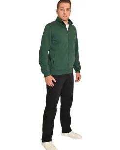 KEY UP - FELPA VERDE DA UOMO FULL ZIP
