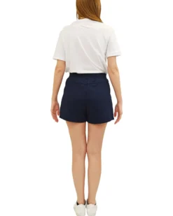 KEY UP - PANTALONCINO BLU DA DONNA IN FELPA