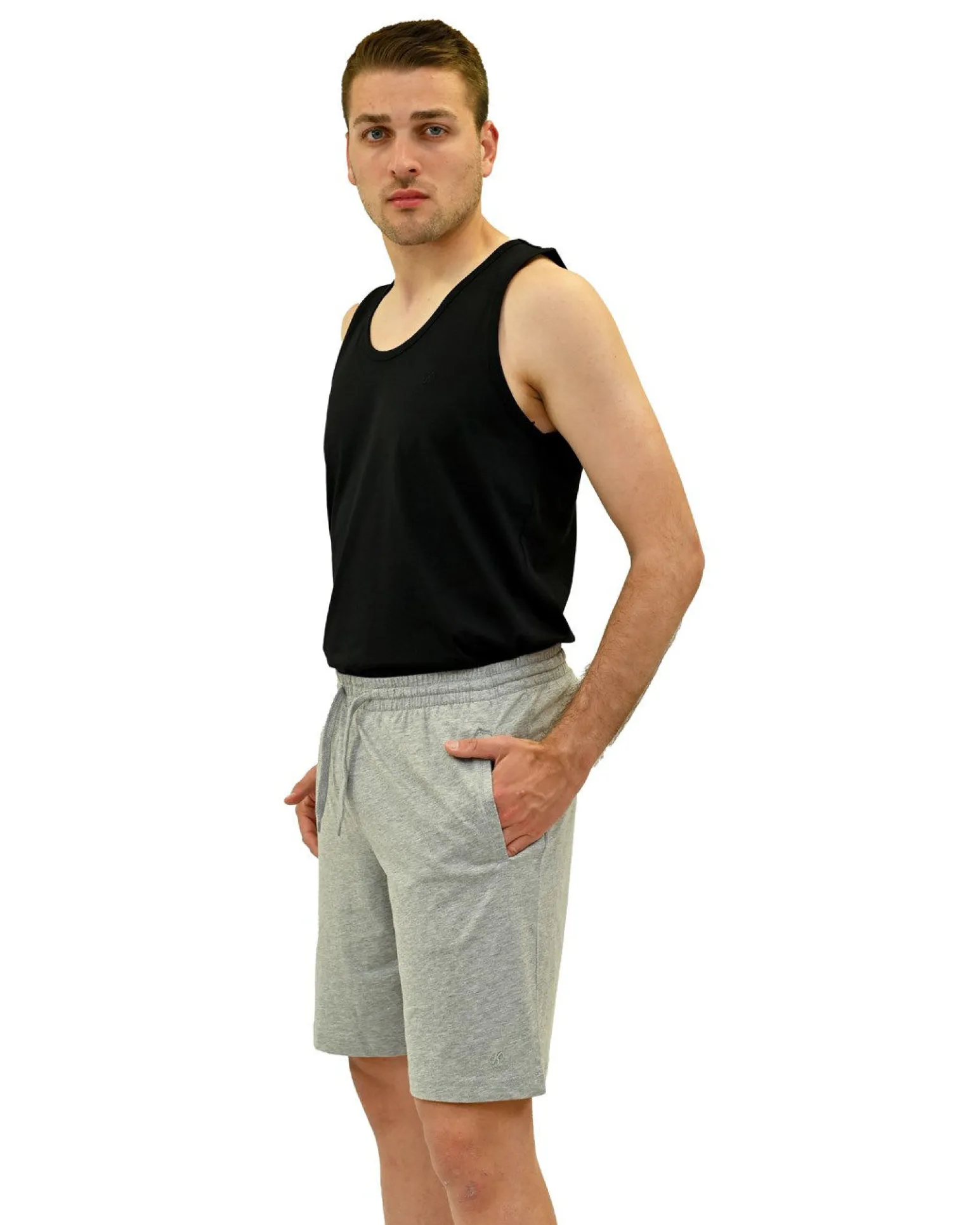 KEY UP - PANTALONCINO UOMO GRGIO BASIC - 2JB42/1300