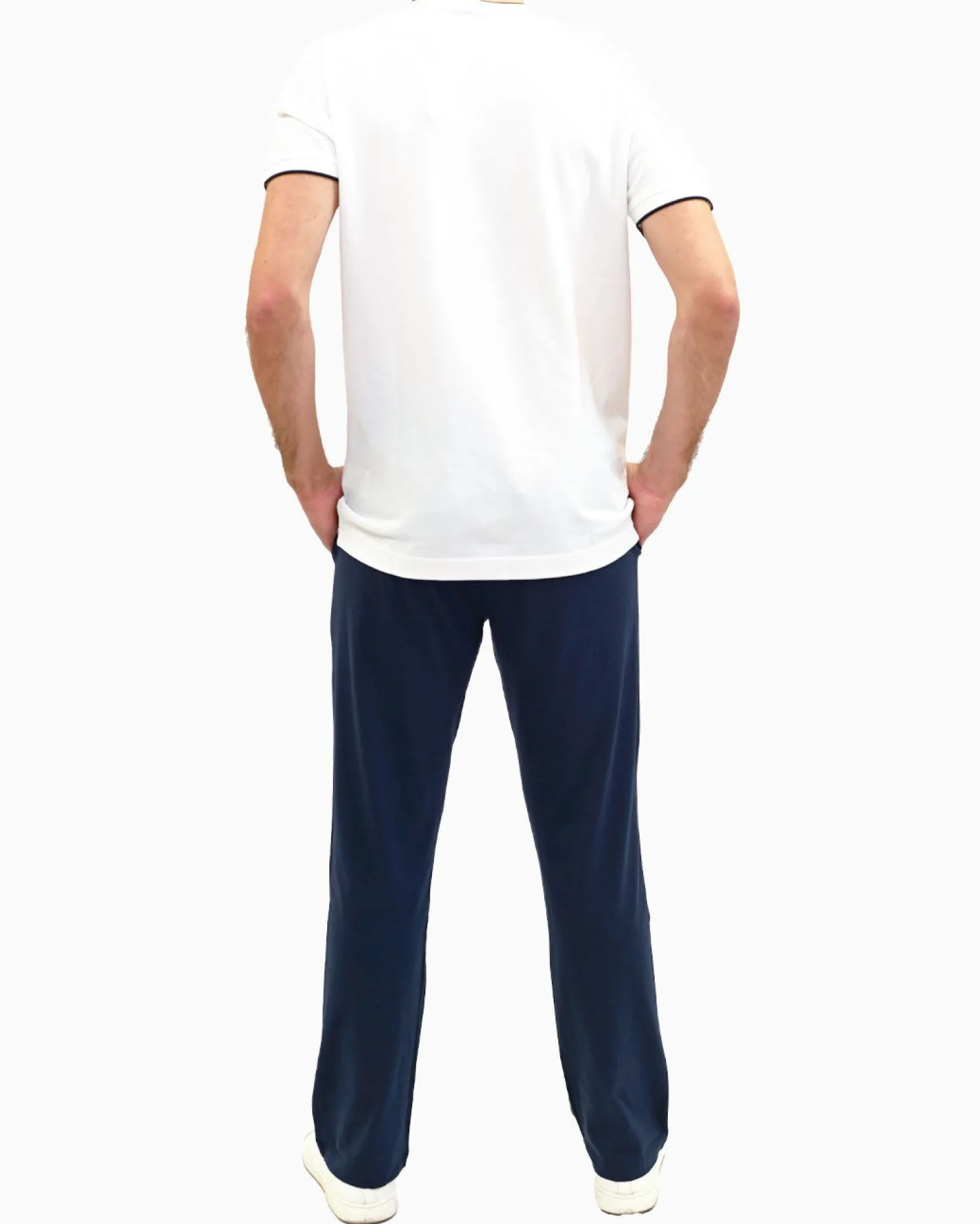 KEY UP - PANTALONE UOMO BLU IN JERSEY FONDO DRITTO - 2JB77/1245