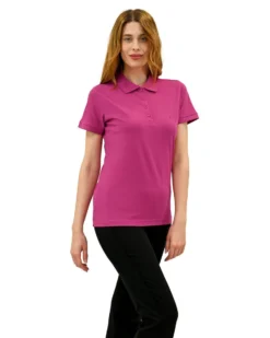 KEY UP -POLO IN PIQUET DONNA FUXIA CON COLLETTO - 5535Q/5511