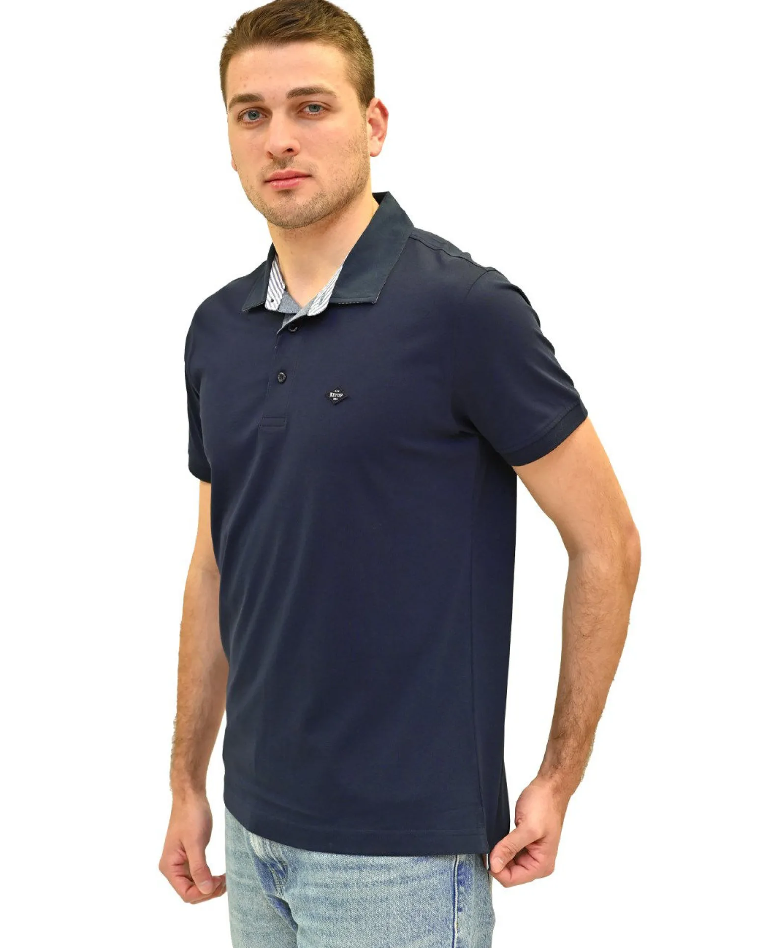 KEY UP - POLO MEZZA MANICA UOMO BLU - 2R522/1245