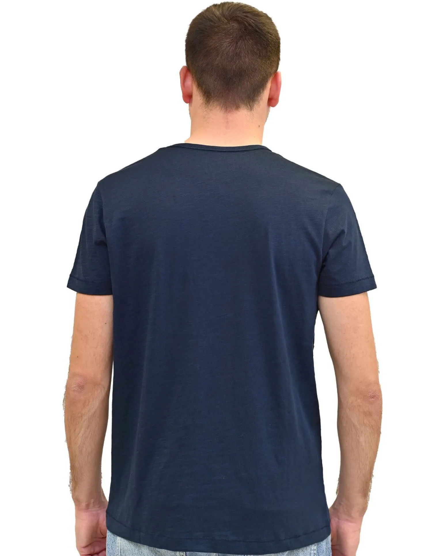 KEY UP - T-SHIRT MEZZA MANICA UOMO BLU SERAFINO - 2S156/1245