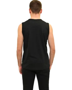 KEY UP - TSHIRT SMANICATA NERA DA UOMO IN COTONE JERSEY (STANDARD OEKO-TEX)