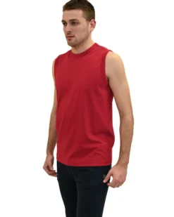 KEY UP - TSHIRT SMANICATA ROSSA DA UOMO IN COTONE JERSEY (STANDARD OEKO-TEX)