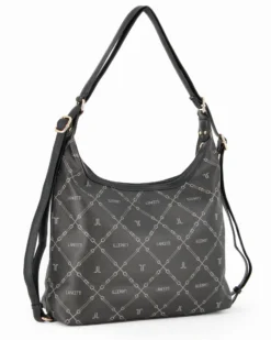 LANCETTI - Borsa/Zaino nera logata