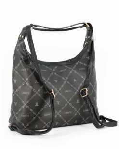 LANCETTI - Borsa/Zaino nera logata