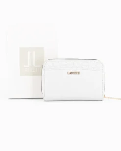 LANCETTI - Portafoglio bianco con due scomparti principali
