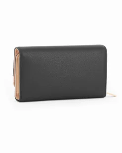LANCETTI - Portafoglio nero con patta