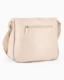 LAURA BIAGIOTTI - Borsa sacca naturale scamosciata con tasca frontale e posteriore