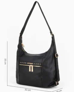 LAURA BIAGIOTTI - Borsa/Zaino nera con tasca frontale e posteriore